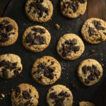 Sea Salt Chocolate Chunk Cookies served with crumbles