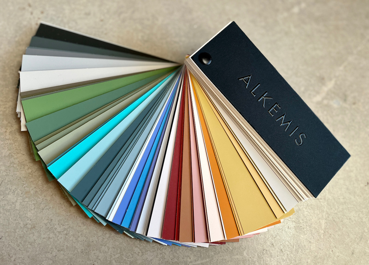 A rainbow of Alkemis paint swatches