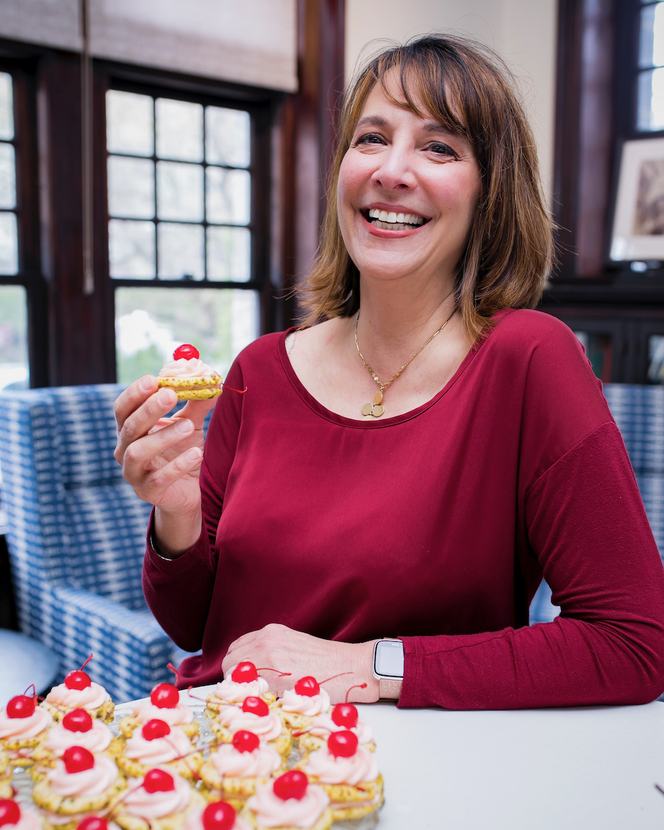 Melissa Noche with her pistachio cherry cookies