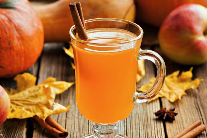 An orange drink from