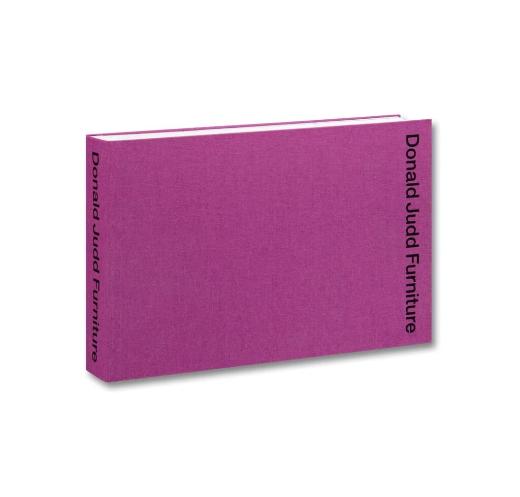 A pink book, Donald Judd's furniture.