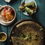 A plate of Kuku Sabzi, an Iranian frittata for Nowruz.